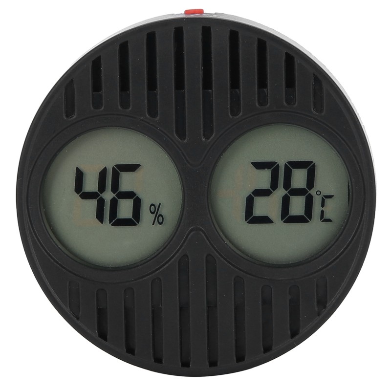 Round Hygrometer Thermometer ℃/℉ Digital Display High Accuracy Cigar Box
