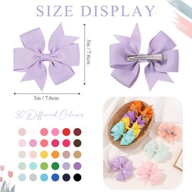 Jollybows 60pcs 3" bows for girls Alligator Clips Grosgrain Ribbon baby hair accessories for Baby Girls Toddlers Newborn Infant