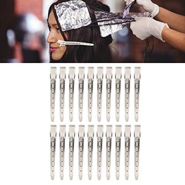 Pinzas Pelo Peluqueria, 20 piezas de pinzas para el cabello, clips de pico de pato de acero inoxidable antideslizantes profesionales para peinado coloración del cabello plata