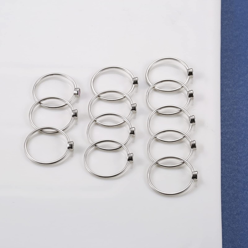 Simple Birthstone Rings for Women Family Jewelry 925 Sterling Silver