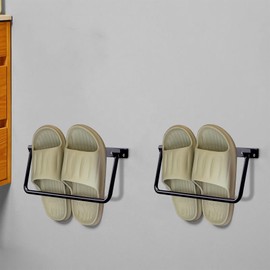 SKUNTUGUANG RV Shoe Storage, 2 Packs Hanging Shoe Rack for RV, Aluminum Camper Shoe Rack, Wall-Mounted Organizer Shelf for Various Footwear, Essential Accessories for Travel Trailers