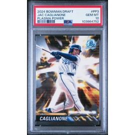 Graded 2024 Topps Bowman Draft Jac Caglianone #PP3 Plasma Power Rookie RC Baseball Card PSA 10 Gem Mint