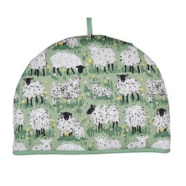 Ulster Weavers - Woolly Sheep Tea Cosy (35 x 35cm) - 100% Cotton - Teapot Warmer with Sheep - Sheep Tea Cozy - Farm Animal Tea Cosy - Green Tea Cosy with Sheep - Sheep Gifts/Sheep Kitchen Accessories