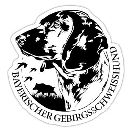Spreadshirt Bavarian Mountain Welding Dog Sticker, Max. 10 x 10 cm, 10 x 10 cm, Matt White