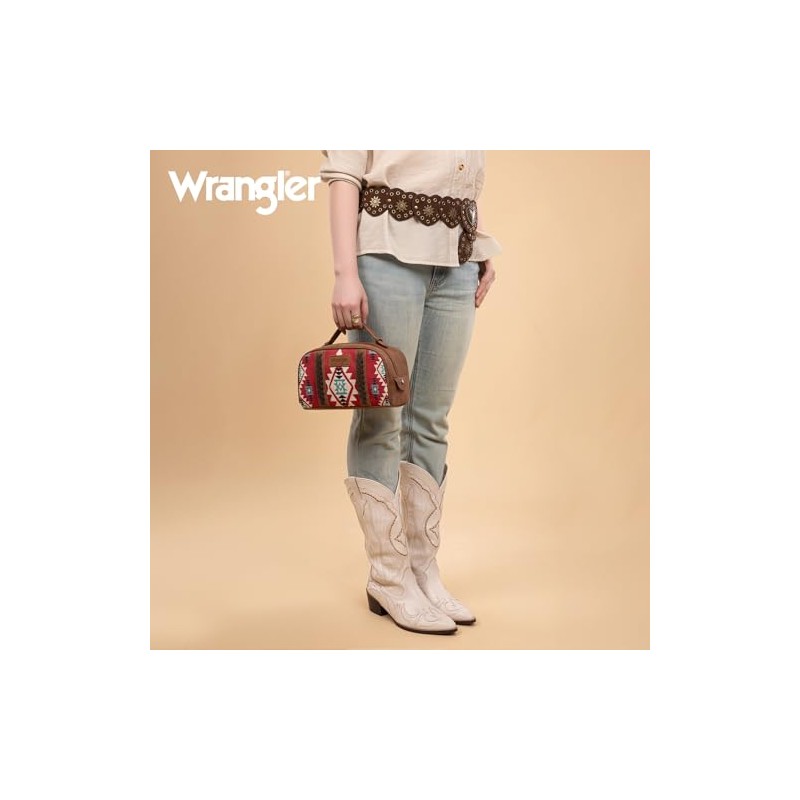 Wrangler - Bolsa de maquillaje para mujer, D-rojo, Small, Bolsa