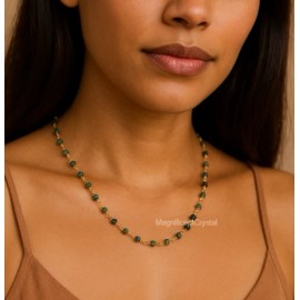 Unbranded Natural Raw Green Aventurine Choker Queen Necklace Healing Energy Birthday Gifts