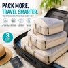 Compression Packing Cubes for Travel, 3-Piece Expandable Luggage Organizer Set,