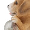 Solar Powered LED Light Dog Statue Decoration Solar Powered Puppy