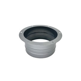 Duct Connector Flange 4 inch, Metal Straight Pipe Flange for AC Exhaust Ventilation & Heating Systems (95mm, Silver)