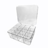 Rasydyn Stackable Plastic Organizer Bins with Lids: Clear Storage Bins