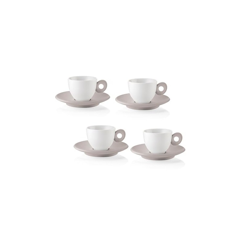 Guzzini - Everyday Set of 4 Espresso Cups with Saucers