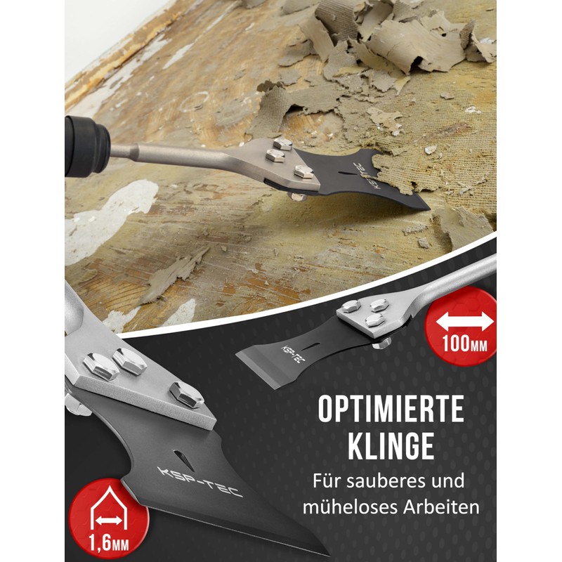 KSP-TEC® - SDS Plus Putty Chisel - Includes Replacement Blade