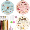 Embroidery Kit for Beginner,3 Sets Stitch Practice Kit, with Hoop