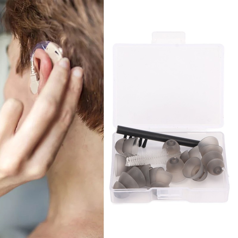 Hearing Amplifier Plugs Double Layers Silicone Ear Plug Tips Dome