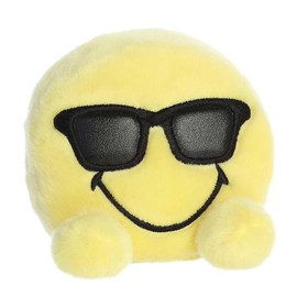 Aurora® Colorful SmileyWorld® Palm Pals™ Shades Stuffed Animal - Eye-Catching Designs - Whimsical Cuteness - Yellow 5 Inches