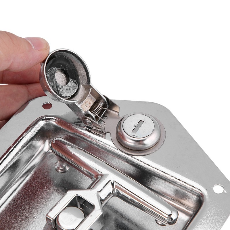 Stainless Steel Folding T Shape Handle Lock Tool Box Keys
