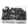 Soskakiist XLX 100pcs Tie Clips with 100pcs Black PVC Rubber