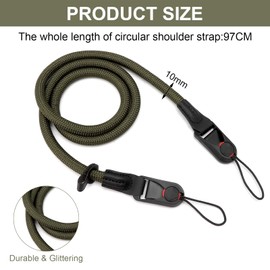 HENGBIRD Kamera Gurt,Kamera Tragegurt,System Kamera Strap,kameragurt seil,Kletterseils Tragegurt Kamera für SLR DSLR Digitale oder spiegellose Kamera (Grün)