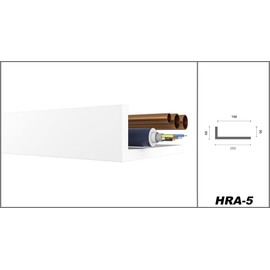HEXIMO Angle Profile White 1.7 m Profile – XPS Cover Strips for Heating Pipes, L Profile Pipe Cover Strip Corner Strip Model: HRA-5-68 x 200 mm (1.7 Metres/Strip)