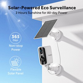 Noonkey 3MP Solar Security Cameras Wireless Outdoor, Battery Powered WiFi Security Camera w/Spotlight & Siren Alarm, AI Detection for Home Security, Color Night Vision, 2-Way Audio, Waterproof, Alexa