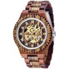 Dentily Automatic Movement Wooden Watch Skeleton Wood Watch Self-Winding Watches