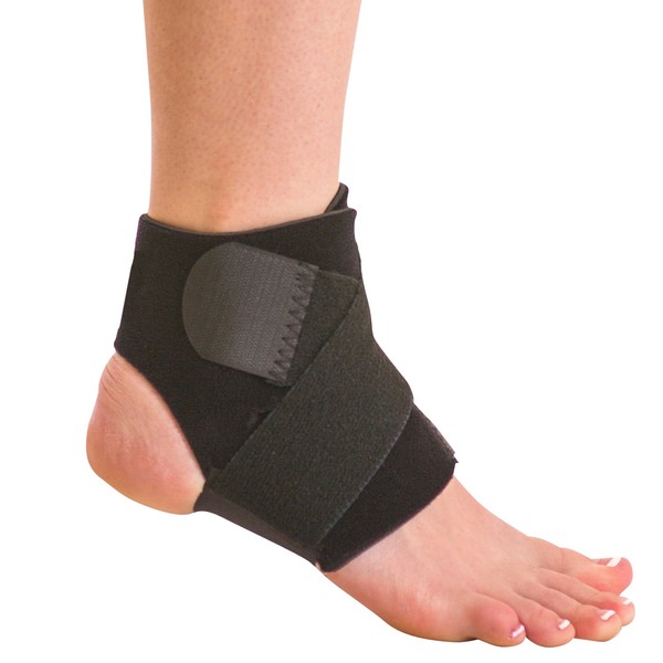 BraceAbility Neoprene Water-Resistant Ankle Brace | Compression Foot Wrap for