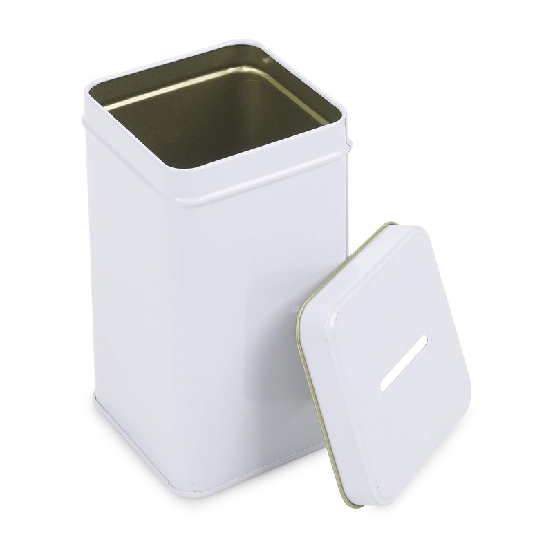 Metal Tin Charity Donation Box Tip Container Coin Collection Ticket