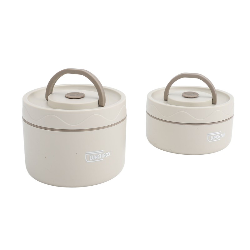 Insulated Lunch Container 304 Stainless Steel Leakproof Portable Round Thermal