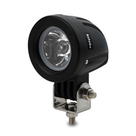 AutoGO LED Work Light, New and Improved, Work Light with 10W LEDs by CREE, Small Angle Type, Round, 10 - 30 V DC Compatible (both 12 V / 24 V), New Design, Waterproof, Dust Resistant, Impact Resistant, Long Lifetime, Car Lamp, Versatile Work Lamp for Mot