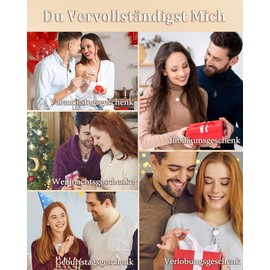 CheersLife Partner Gifts, Partner Necklaces for Him and Her, Love Element Gift, Anniversary Wedding Anniversary Gifts for Men, I Love You Gifts for Women - Valentine's Day, Christmas, Birthday