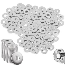 Washers, 304 Stainless Steel Washers Flat, Flat Body Washers, Washers, Rustproof Flat Washers for Screws & Nuts & Threaded Rod (M5-150 Pieces)