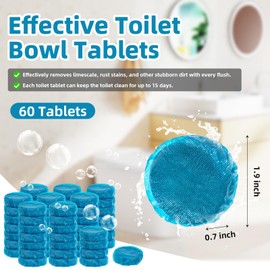 G · PEH Automatic Toilet Bowl Cleaners Tablets 108 Pack, Long Lasting Toilet Cleaner Tablets Blue Toilet Tank Cleaner Tablets for Deodorizing & Descaling for Bathroom