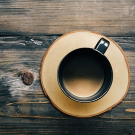 com-four® 8 x Natural Wood Coasters, Glass Coasters, Coasters for Glasses, Wooden Discs for Crafts, Diameter Approx. 11-13 cm