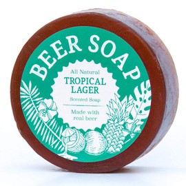 Beer Soap (Tropical Lager) - All Natural + Made in USA. Actually Smells Good! Perfect For Beer Lovers