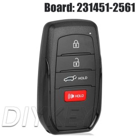 DIYKEY Smart Remote Key Fob for Toyota Corolla Cross 2022 2023 2024 2025 231451-2561 4B