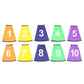 Kisangel 10pcs Logo Bucket Protective Sleeve Circle Spots for Kids Soccer Flexible Cone Colorful Rug Cones Rugs for Kids Sign Cone Sleeve Polyester Cloth Bucket Lid Outdoor Child