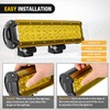 Nilight 12 Inch LED Light Bar Cover 2 PCS Yellow