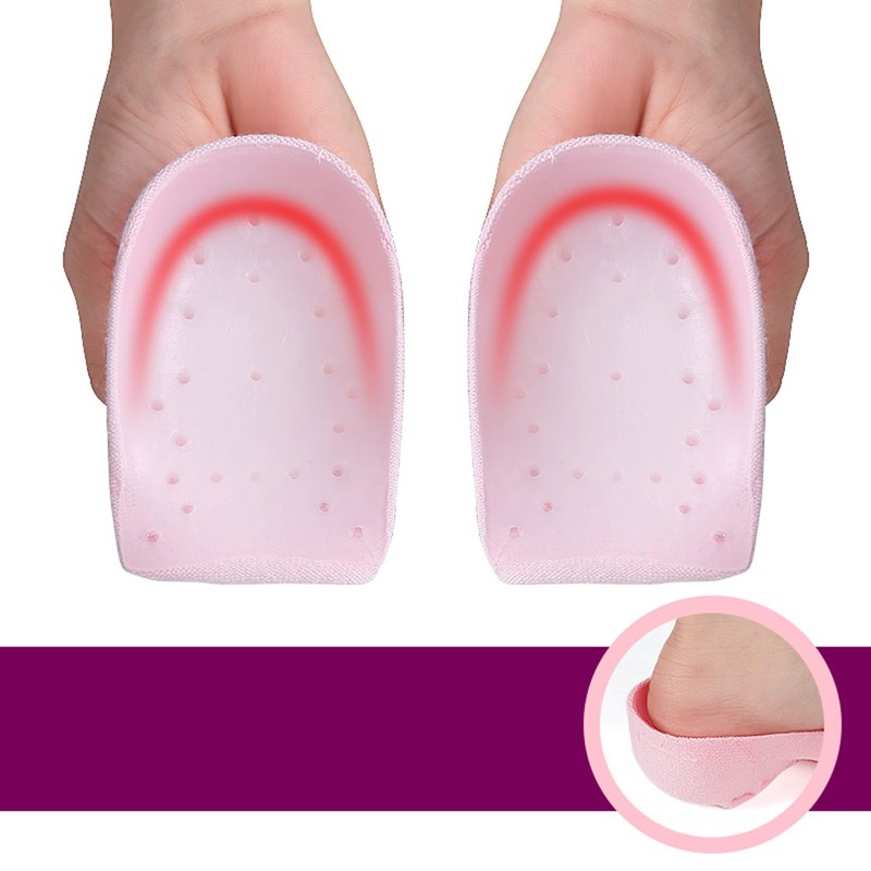 Heel Socks Gel Height Increase Insole Height Elevator Heel Lift