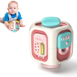 WIIBAAHO Montessori Toys for 1 Year Old, Busy Board Sensory Activities Educational Travel Toys for Toddler, Gifts for 1 Year Old Girl Boy