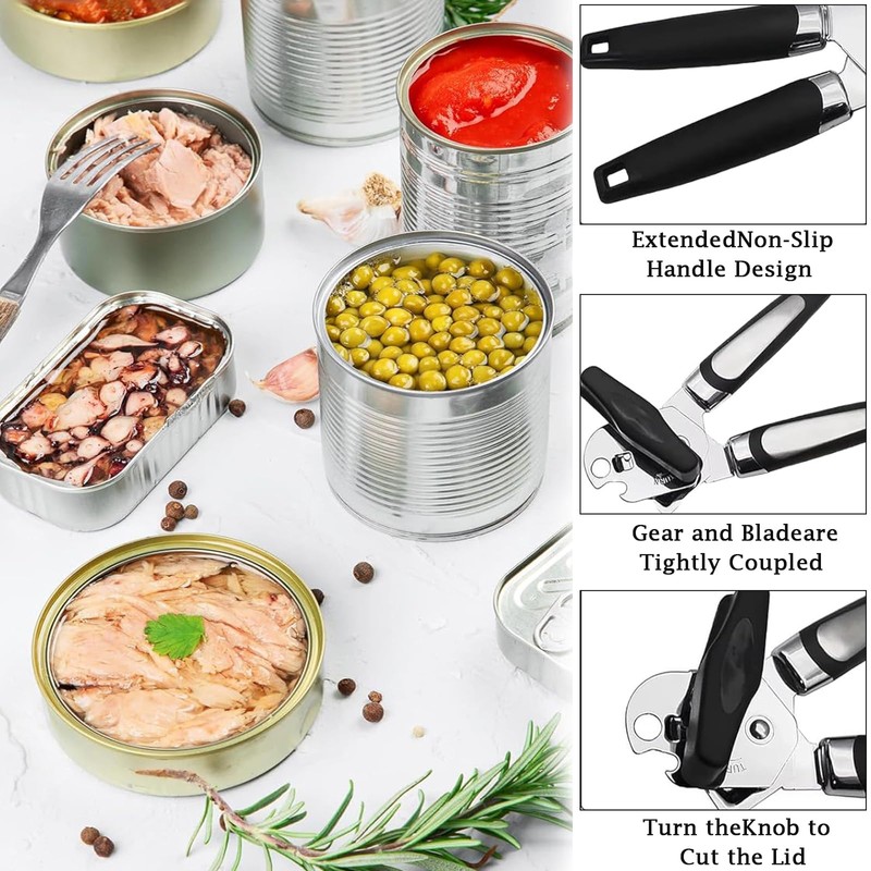 Luoqun88 Can Opener, 3 in 1 Stainless Steel Tin Openers,