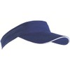 Sports hat with sun visor and peak - Royal blue-white,
