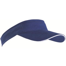 Sports hat with sun visor and peak - Royal blue-white, size: 60