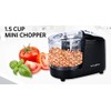 EUROSTAR EC500B 1.5-Cup One Touch Electric Mini Food Chopper, Black