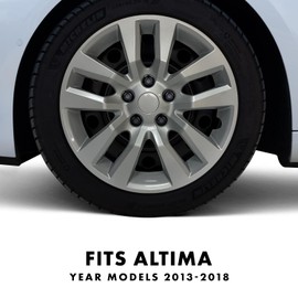Mayde 16-Inch Hub Caps Replacement Ideal for 2013-2018 Altima Models, Replacement Wheel Covers (Set of 4, Silver)