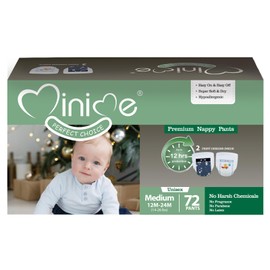 Minime Baby Training Pants - Size 12M-24M (14-26 lbs), 72 Count, Premium Hypoallergenic Training Underwear, Fragrance Free Disposable Baby Diaper Pants