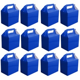 VALUE PACK 12 x Choose Your Colour Paper Lunch / Going Home Present / Picnic Boxes (Blue)