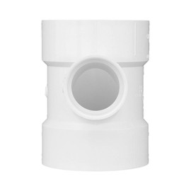 CHARLOTTE PIPE 4 x 4 x 2 DWV Sanitary TEE REDUCING DWV (Drain, Waste and Vent) (1 Unit Piece)