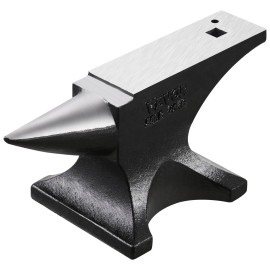 Wevor 55Lbs Cast Steel Single Horn Anvil 12In Face Plate Industrial Grade Electrostatic Coating 3-Year Warranty for BlacksmithsDefault: Default