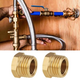 SG Store M14 x 1.5 Male to M10 x 1 Female Brass Reducing Adaptor for Sanitary Pipes, Pack of 2