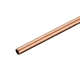 sourcing map Copper Round Tube 7.5mm OD 0.5mm Wall Thickness 300mm Length Pipe Tubing